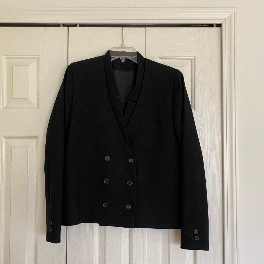 & Other Stories Double Breasted Black Jacket SZ 40